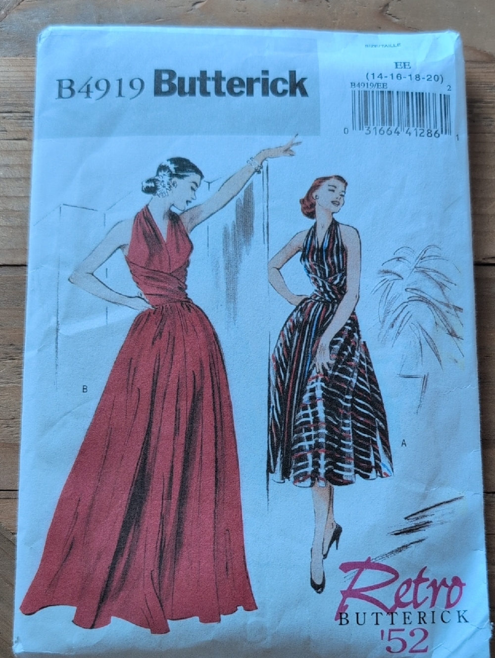 2006 McCalls Butterick Retro '52 Dress Pattern: B4919, Uncut, "Easy"